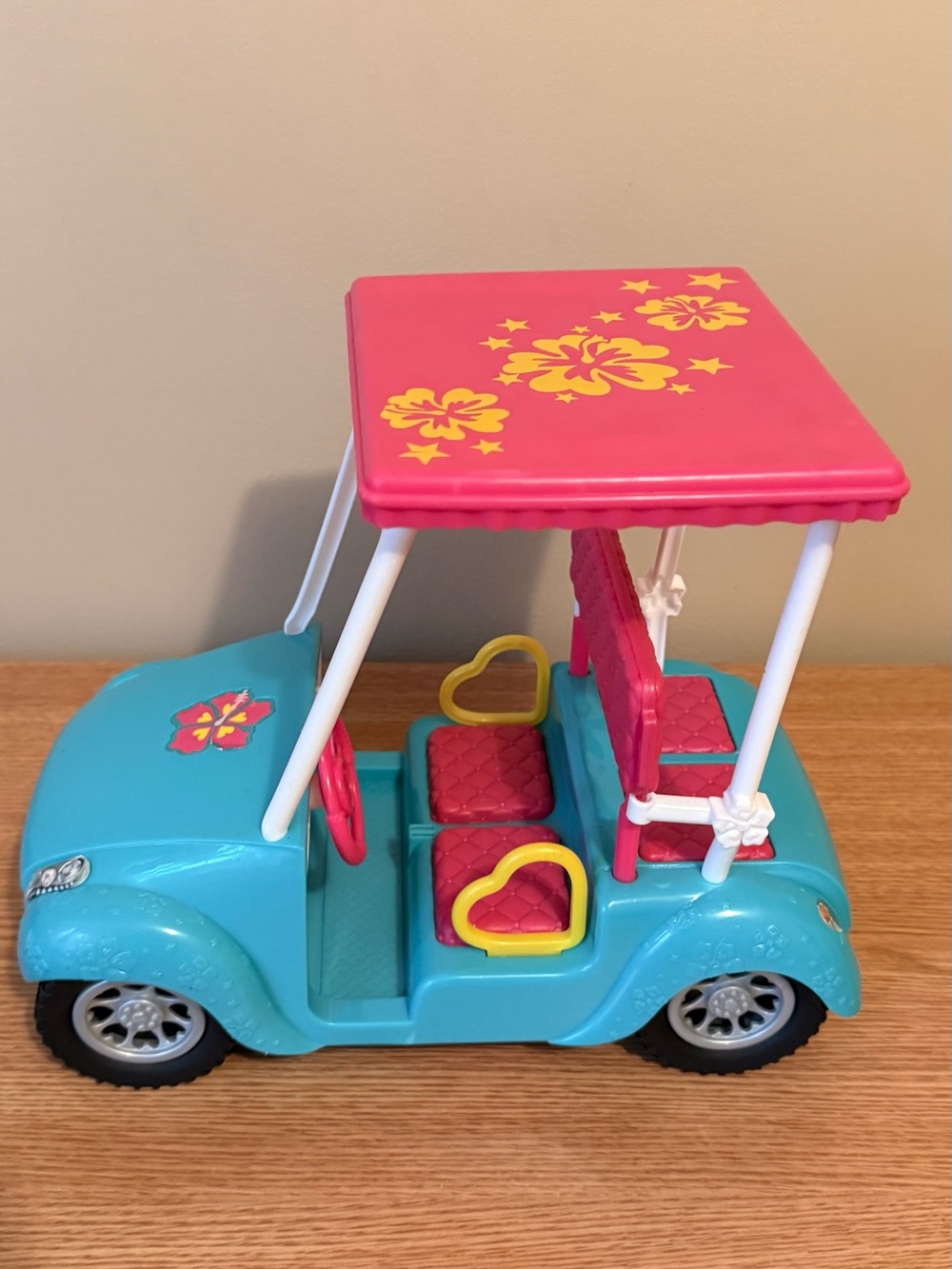 Barbie Pink & Teal Floral Golf Cart Toy